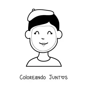 Imagen para colorear de mimo francés
