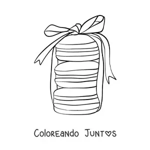 Imagen para colorear de macarons franceses