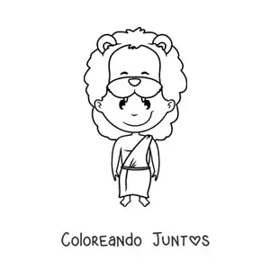 Imagen para colorear de hombre africano animado
