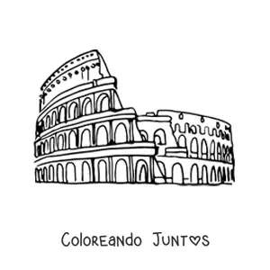 Imagen para colorear de coliseo romano