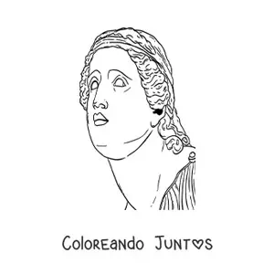 Imagen para colorear de escultura romana