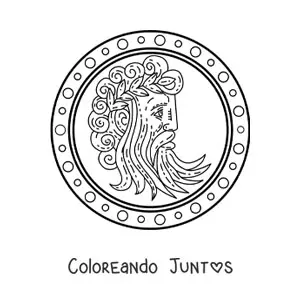 Imagen para colorear de arte romano