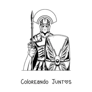 Imagen para colorear de gladiador romano