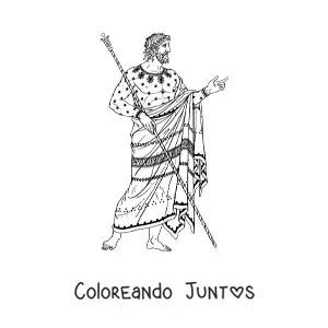 Imagen para colorear de hombre griego