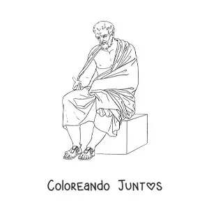 Imagen para colorear de hombre de la cultura griega