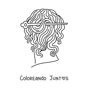 Imagen para colorear de peinado griego