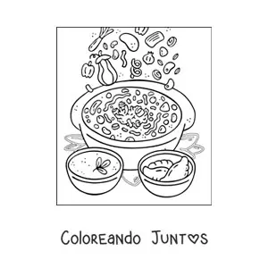 Imagen para colorear de comida típica de argentina