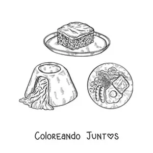 Imagen para colorear de platillos ingleses