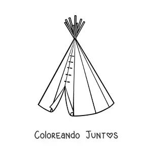 Imagen para colorear de tipi