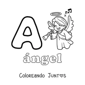 Imagen para colorear de a de ángel
