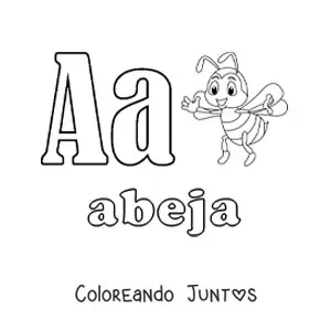 Imagen para colorear de a de abeja