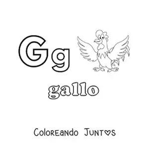 Imagen para colorear de g de gallo