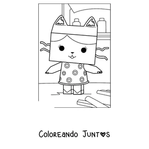 Imagen para colorear de Baby Box en el cuarto de manualidades