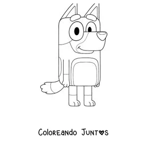 Imagen para colorear de Bandit, el papá de Bluey