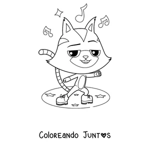 Imagen para colorear de CatRat bailando