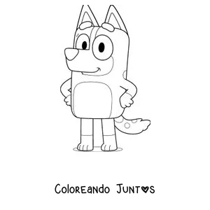 Imagen para colorear de Chilli, la mamá de Bluey