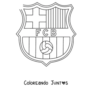 Imagen para colorear del escudo del Barcelona